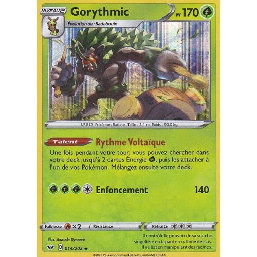 Carte Pokémon Gorythmic Vmax shiny Officielle version FR SV106