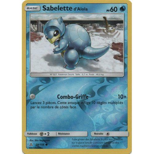 carte pokemon 54/108 sabelette 60pv 2016