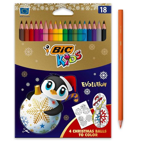 Crayon de couleur Kids Evolution x24 BIC : le lot de 24 crayons à