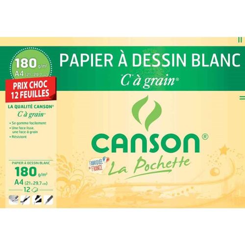CANSON - Pochette 12 feuilles de papier création A4 - 150g/m²
