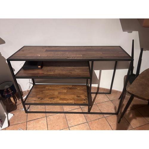 FineBuy Étagère Rangement CD bois massif 30x90x17cm Meuble de Rangement  Étagère