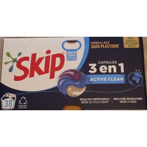 Lessive Skip professional capsules textiles couleurs - 46 doses