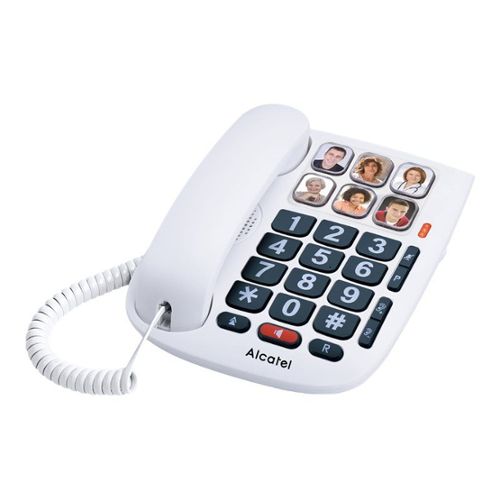Gpo 746 push rouge - téléphone fixe rétro bouton poussoir