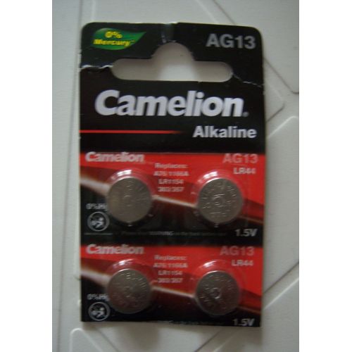 Lot de 20 piles Camelion LR44 / A76 / AG13 pile bouton, longue