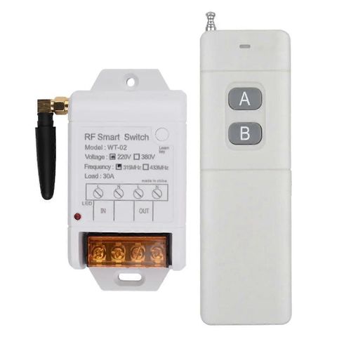 -02 Ac 220v 1ch 40a Relais Interrupteur  Tlcommande Sans Fil 433mhz Rcepteur + 3000m metteur Pour Pompe  Eau Led Lumire
