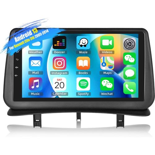 [1+32G] Android 13 Autoradio Pour Renault Clio 3Th 2005-2014,9 Pouce Hd cran Tactile Radio Intgr Bluetooth Wifi Usb Fm/Rds Lien Miroir Autoradio Vido Lecteur Stro[GBP6275383]