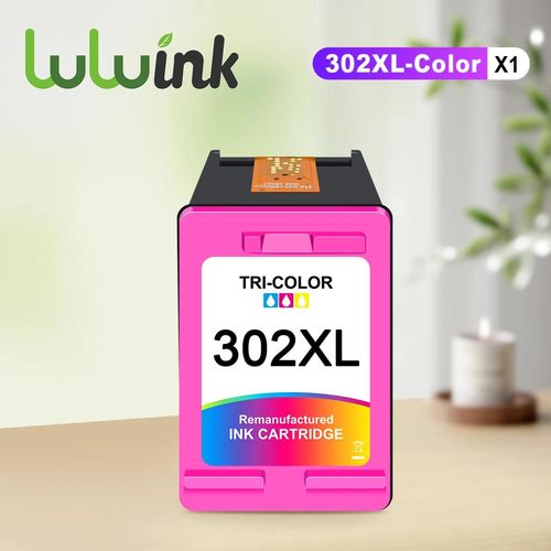 ( 1 Color) Cartouche D'encre 302 Xl Compatible Pour Hp 302xl Encre Tricolore Noire Pour Imprimante Envy 4520 Officejet 5220 5255 3830 Deskjet 1110