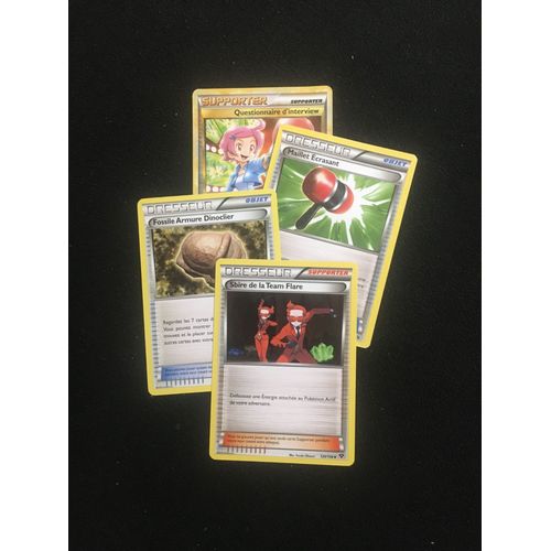 (1852) Questionnaire D'interview + Maillet crasant + Fossile Armure Dinoclier + Sbire De La Team Flare (Pokemon)