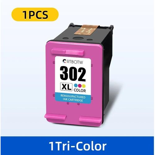 (1pcs Color ) Crtbotw 302xl Cartouche D'encre De Remplacement Pour Hp 302xl 302 Deskjet 1110 2130 1112 3630 Officejet 3830 3831 3833 Compatible Imprimante
