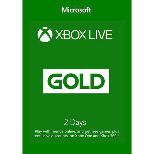 Abonnement Dessai Xbox Live Gold De 2 Jours Xbox One360