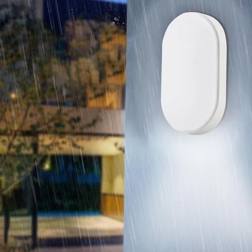 " Hamiltion-Led Applique Murale D'Extrieur 16w Lampe  Induction Ip65 Lumire Rsistante  Humidit Led Lampe Murale Ovale Lumire Blanche Froide Pour Couloir Cave Jardin -Ouragan X "