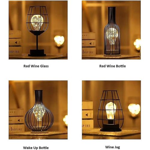" Lampe De Table Dcorative, Lampe De Table Rtro, Style De Cage, Veilleuse, Rtro,  Piles, Lampe De Bureau De Chambre  Coucher -Ouragan X "