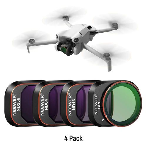 (4 Pack )Nouveau Nd & Cpl Ensemble De Filtres Pour Dji Mini 4 Pro,Filtres Polarisant Densit Neutre Filtres D'objectif De Drone