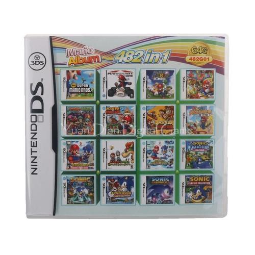 [482in1 Avec Bote] Carte De Cartouche De Jeu Vido De Compilation 482 En 1 Pour Nintendo Ds / 3ds / 2ds Super Combo