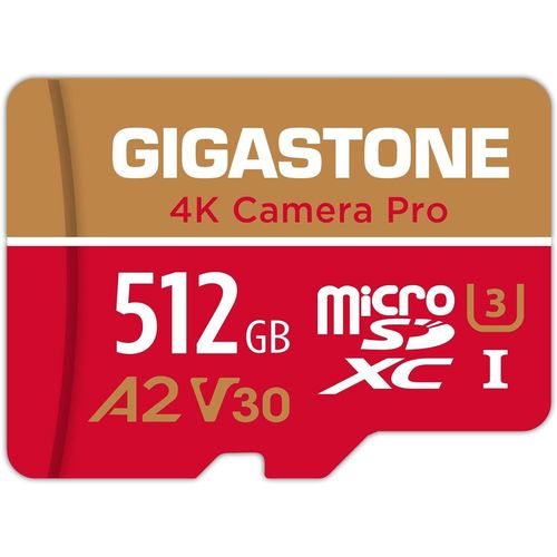 [5 Ans Rcupration De Donnes Gratuite] Carte Mmoire 512 Go 4k Camra Pro,Compatible Avec Gopro Drone Switch,Vitesse 100 Mo/S. 4k Vido,A2 U3 V30 Carte Micro Sdxc Avec Adaptateur Sd.