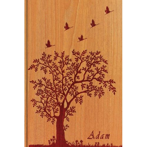 Adam: Personalized Name Engraved Wooden With Tree & Zen Embossed Inspired | College Lined Notebook Journal | Diary & Note Taking |Many Usage Handy Travel Size |Perfect Personal Touch Gift For Male Fri    Format Broch 