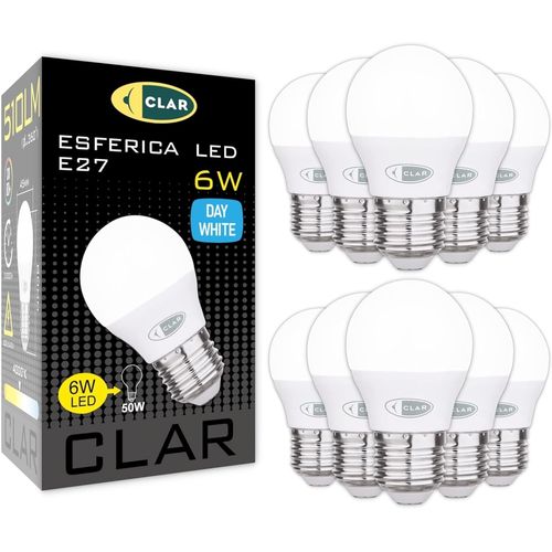 - Ampoule E27 Led 6w, Ampoules Led E27 A Vis, quivalent  40w-50w, Petite Ampoule Led E27, Lot Ampoule Led E27 6w, Blanc Neutre 4000k (Pack 10)[X950]