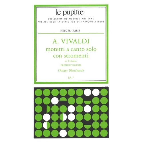 Antonio Vivaldi : Motetti A Canto Solo Con Strings Vol. 1 - Recueil Vocal And Strings 9790047318176 Alhe31817