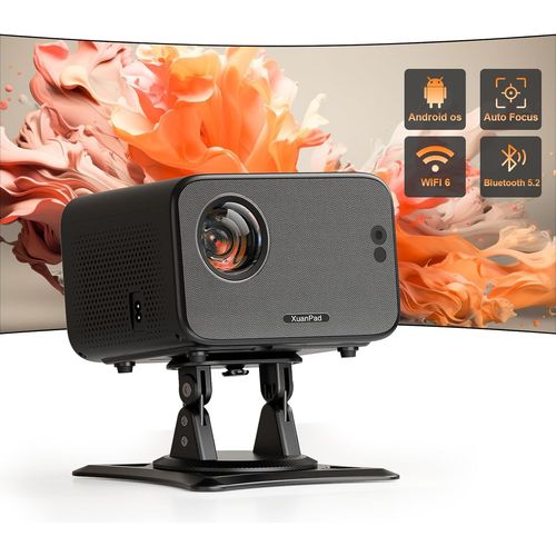 [Auto Focus] Mini Projecteur Full Hd 1080P Pour Android App,Videoprojecteur Portable Avec Wifi 6 Et Bluetooth,Correction Verticale Auto,Retroprojecteur Film D'Extrieur Rotatif