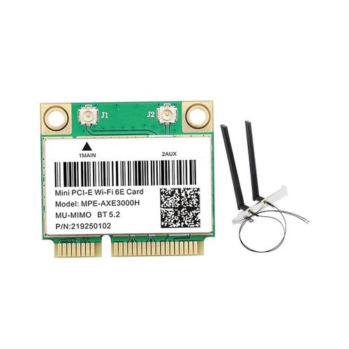 -axe3000h carte wifi avec antenne wifi 6e 2400mbps mini pci-e pour Bt 5.2 802.11ax 2.4g / 5g / 6ghz Wlan