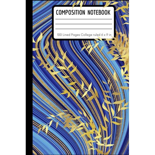 Composition Notebook: Marble Notebook With 100 Lined Pages 6 X 9 Perfect For Everyday Use | A Journal With Perfectly Spaced Lines To Leave Plenty Of Room For Writing |Marble Flowers Composition Notebo    Format Broch 