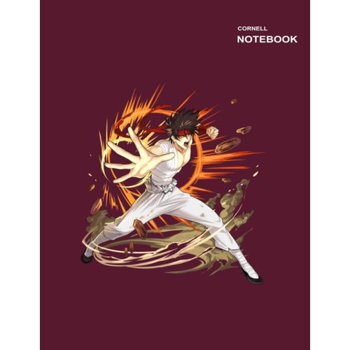 Cornell Note Taking Book: Cornell Notes, 110+ Pages, Large (8.5 X 11 Inches), Rurouni Kenshin Wandering Samurai Sagara Sanosuke Pink Notebook Cover.    Format Broch 
