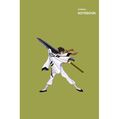 Cornell Note Taking: Cornell Notes, (6 X 9 Inches) Large, 110 Pages, Rurouni Kenshin Wandering Samurai Sagara Sanosuke Green Notebook Cover.    Format Broch 