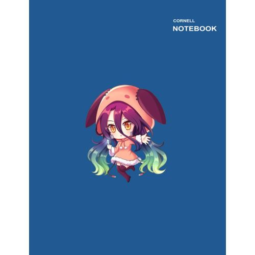 Cornell Notes Notebook: Notes Cornell, 110+ Pages, Letter (8.5 X 11 Inches), Shiro Chibi No Game No Life Notebook Cover.    Format Broch 