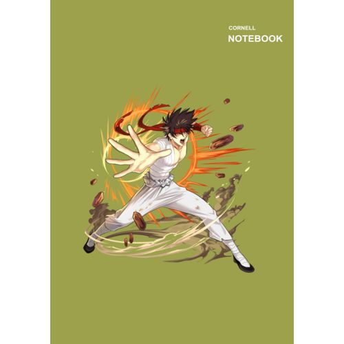 Cornell Notes Sketchbook Small: Cornell Note Taking, Sagara Sanosuke Rurouni Kenshin Wandering Samurai Design Notebook Cover, A4 (8.27 X 11.69 Inches), 110 Pages.    Format Broch 