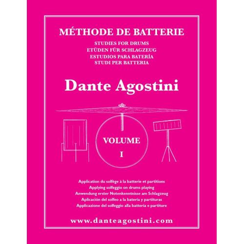 Dante Agostini : Mthode De Batterie - Volume 1 Solfge Batterie - Recueil Batterie 9790707005019 Carmk3364