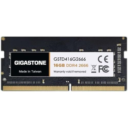 [DDR4 RAM] GIGASTONE 16Go DDR4 2666MHz(2400MHz Or 2133MHz) PC4-21300(PC4-19200/17000) CL19 1.2V SODIMM 260pin UnbuffeRouge Non ECC Mmoire Haute Performance Mise  Niveau pour Portable