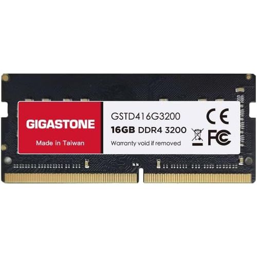 [DDR4 RAM] GIGASTONE 16Go DDR4 3200MHz(2933MHz Or 2666MHz) PC4-25600(PC4-23400, 21300) CL22 1.2V SODIMM 260pin UnbuffeRouge Non ECC Mmoire Haute Performance Mise  Niveau pour Portable