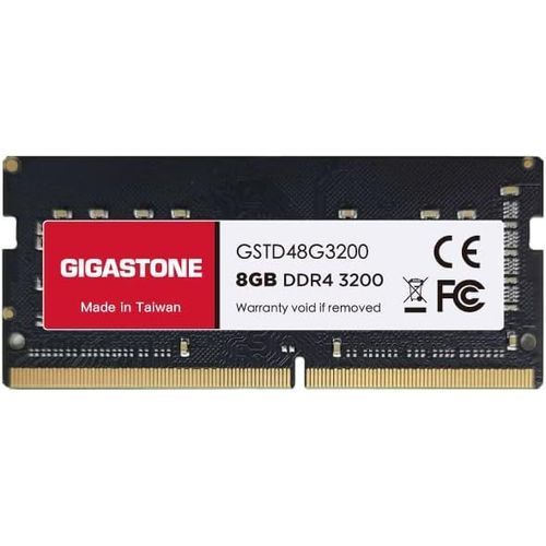 [DDR4 RAM] GIGASTONE 8Go DDR4 3200MHz(2933MHz Or 2666MHz) PC4-25600(PC4-23400/21300) CL22 1.2V SODIMM 260pin UnbuffeRouge Non ECC Mmoire Haute Performance Mise  Niveau pour Portable