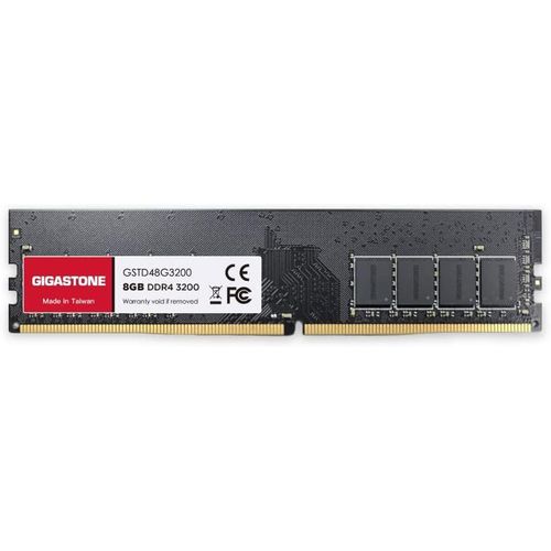 [DDR4 RAM] GIGASTONE 8Go DDR4 3200MHz(2933MHz Or 2666MHz) PC4-25600(PC4-23400/21300) CL22 1.2V UDIMM 288pin UnbuffeRouge Non ECC Mmoire Haute Performance Mise  Niveau pour PC Bureau