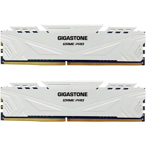 [DDR4 RAM] GIGASTONE Game Pro 32Go Kit(2x16Go) DDR4 3200MHz PC4-25600 CL 16-18-18-40 Intel XMP 2.0 AMD Ryzen 1.35V UDIMM 288pin UnbuffeRouge Non ECC Mmoire Haute Performance pour PC Bureau-Blanc