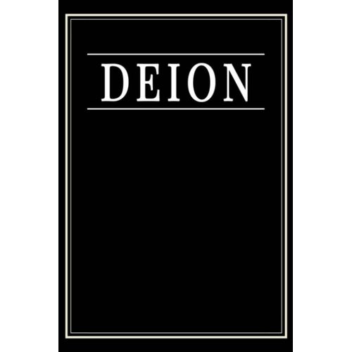 Deion: Black Lined Writing Notebook Journal With Personalized Name Deion, 6x9, 120 Pages    Format Broch 