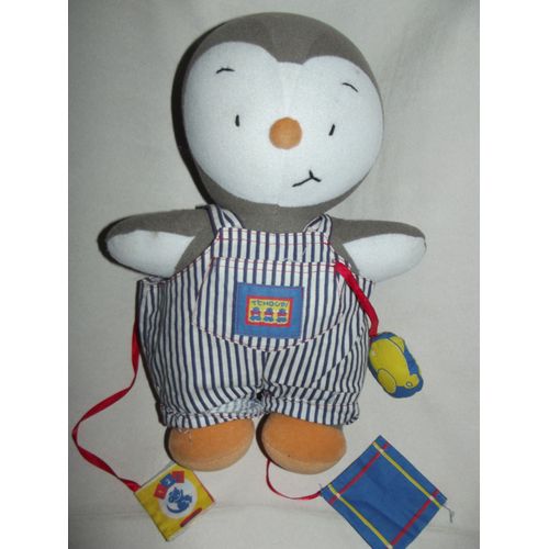 Doudou Tchoupi T'choupi Nathan Jeux Peluche 32 Cm Environ Gris Blanc Orange Salopette Ray Bleu Comforter Plush Jouet Eveil Bebe Naissance  