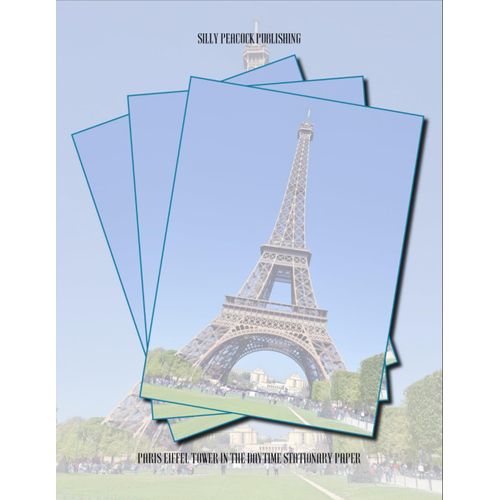 Eiffel Tower Stationary Paper: Paris Eiffel Tower In The Daytime Stationery Letterhead Paper, Set Of 50 Sheets For Writing, Flyers, Notes, Crafting, ... Events, School & Office Supplies, 8.5 X 11 Inch    Format Broch 