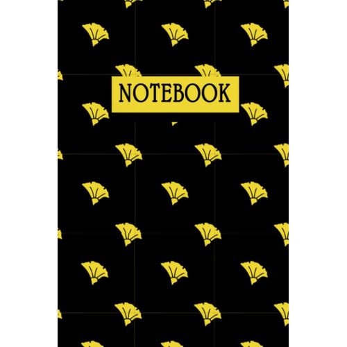 Ginkgo Leaf Design Notebook: This Notebook Looks Really Rich With Its Black Background And Gold Ginkgo Leaves.    Format Broch 