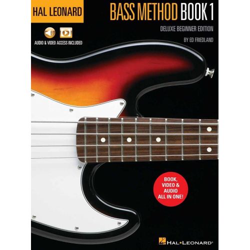 Hal Leonard Bass Method Book 1 Deluxe Beginner Edition Audio & Video Access Included - Recueil Avec Support(S) En Ligne Guitare Basse Hl01100122 9781705176108