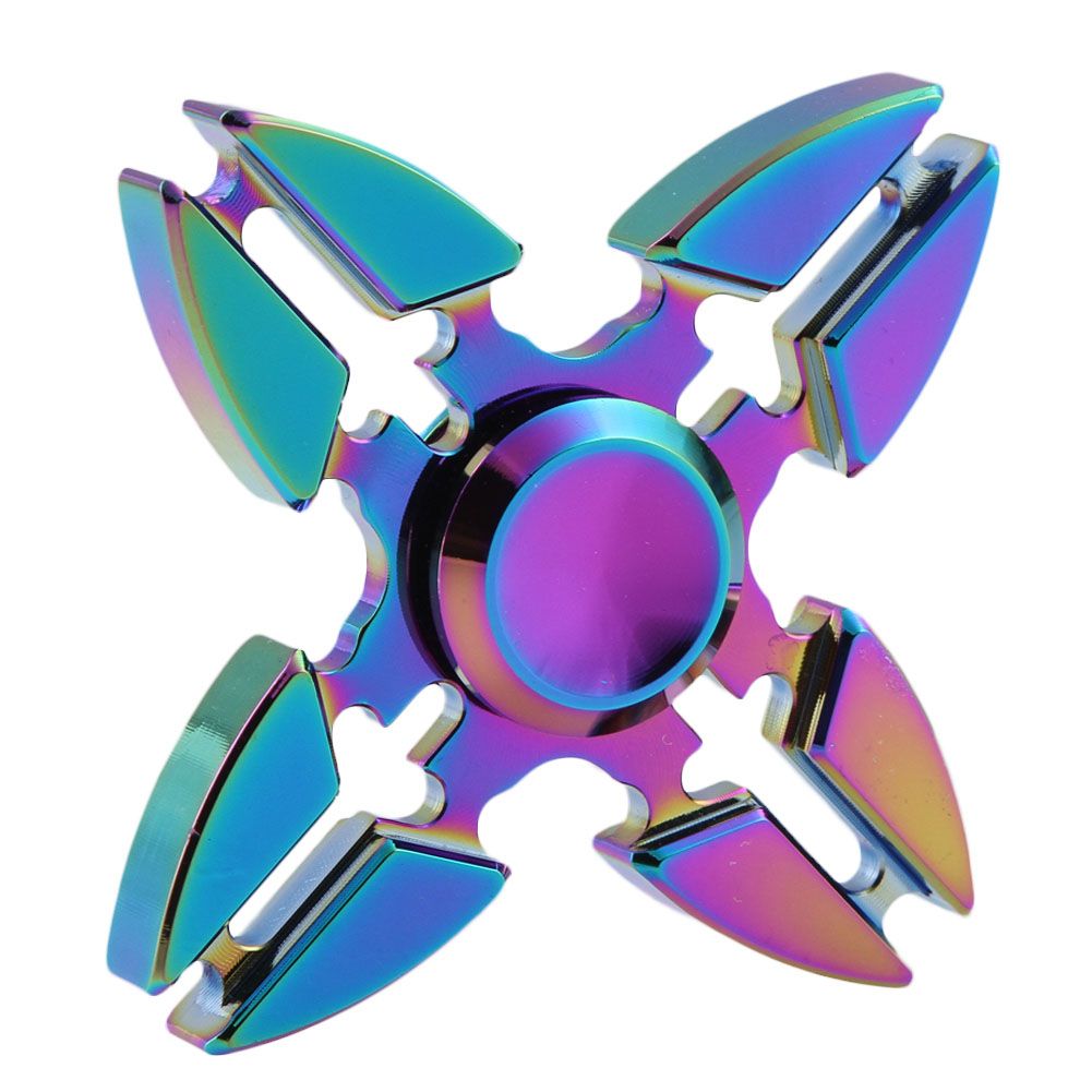 Hand Spinner Toy Gyro A Craie Colore A Quatre Formes En Alliage De Fer Rotatif Rakuten