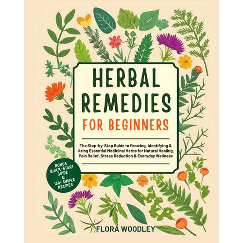 Herbal Remedies For Beginners: The Step-By-Step Guide To Growing, Identifying & Using Essential Medicinal Herbs For Natural Healing, Pain Relief, ... 100+ Recipes For Your Home Herbal Apothecary    Format Broch 