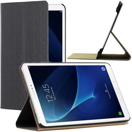 -Housse Compatible Avec Samsung Galaxy Tab A6 A 10.1(2018,2016) T580 T585 Etui Coque Auto Veille/Rveille Pu Slim Smartcase Support,Noir [Appareil: 254.2 X 155.3 X8.2mm 10.1