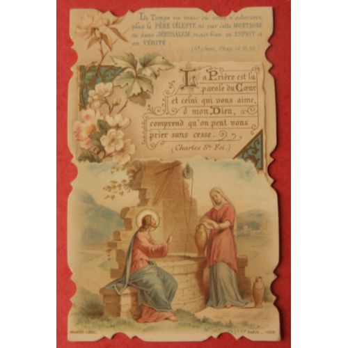  Image Pieuse Ancienne 1901 Souv Com St Brieuc Jsus Samaritaine