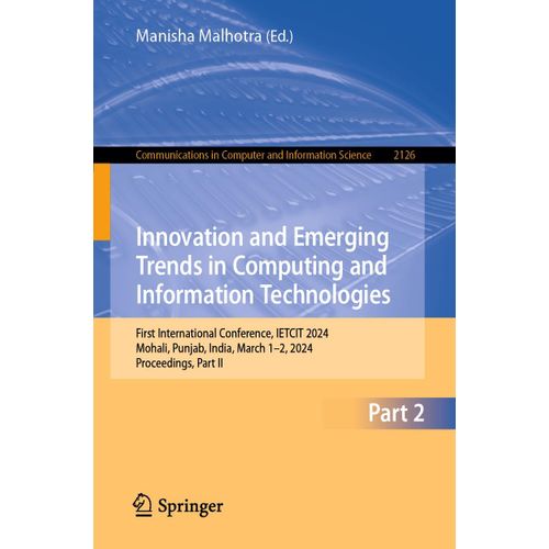 Innovation And Emerging Trends In Computing And Information Technologies    Format Broch 