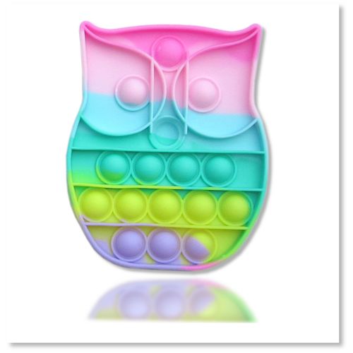 [Kaeesi]Fidget Toy Pop It Silicone Anti Stress Bubble Fidget Sensory Jouet Sensoriel  Bulles Relaxant ? Hibou Chouette