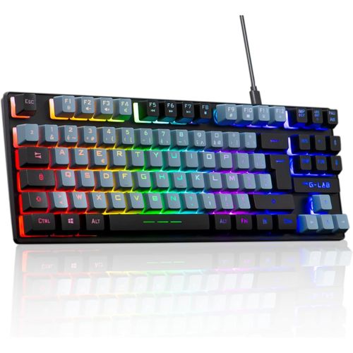 - Keyz Caesium Tkl - Clavier Gamer Tkl 87 Touches Filaire Usb Azerty, Rgb Personnalisable, Macros Programmables - Clavier Gaming Compact Sans Pav NumRique - Pc/Ps4/Ps5/Xbox - (Gris-Noir)