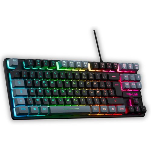 - Keyz Caesium Tkl - Clavier Gamer Tkl 87 Touches Filaire Usb Azerty, Rgb Personnalisable, Macros Programmables - Clavier Gaming Compact Sans Pav NumRique Pc/Ps4/Ps5/Xbox - (Noir-Gris)
