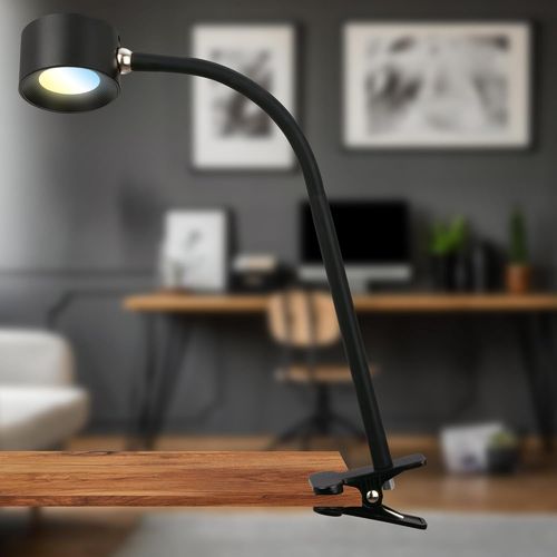 - Lampe De Bureau Led Avec Accu, Amovible Par Aimant, Pivotante  360 Degrs,  Intensit Variable, Cct, Lampe  Pince, Lampe De Chevet, Lampe De Lecture Enfants, Hauteur 44 Cm, Noir[X1011]
