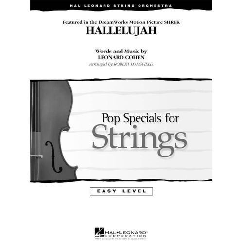Leonard Cohen : Hallelujah Hl Pop Specials For Strings - Set Orchestre  Cordes Hl04491001